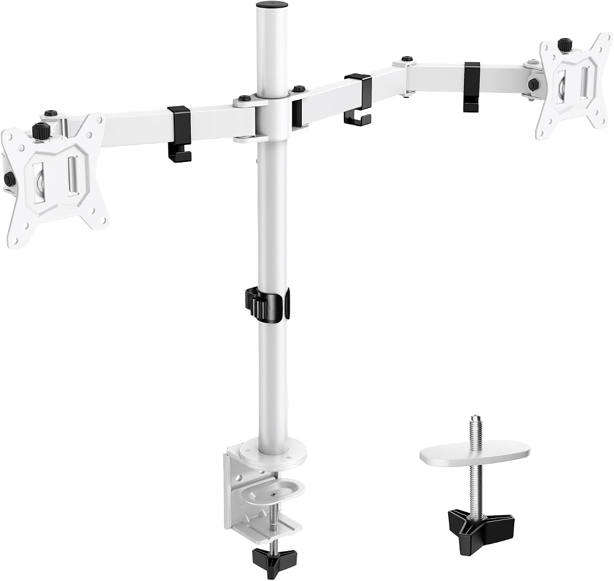 Dual Monitor Stand, up to 32 in - White