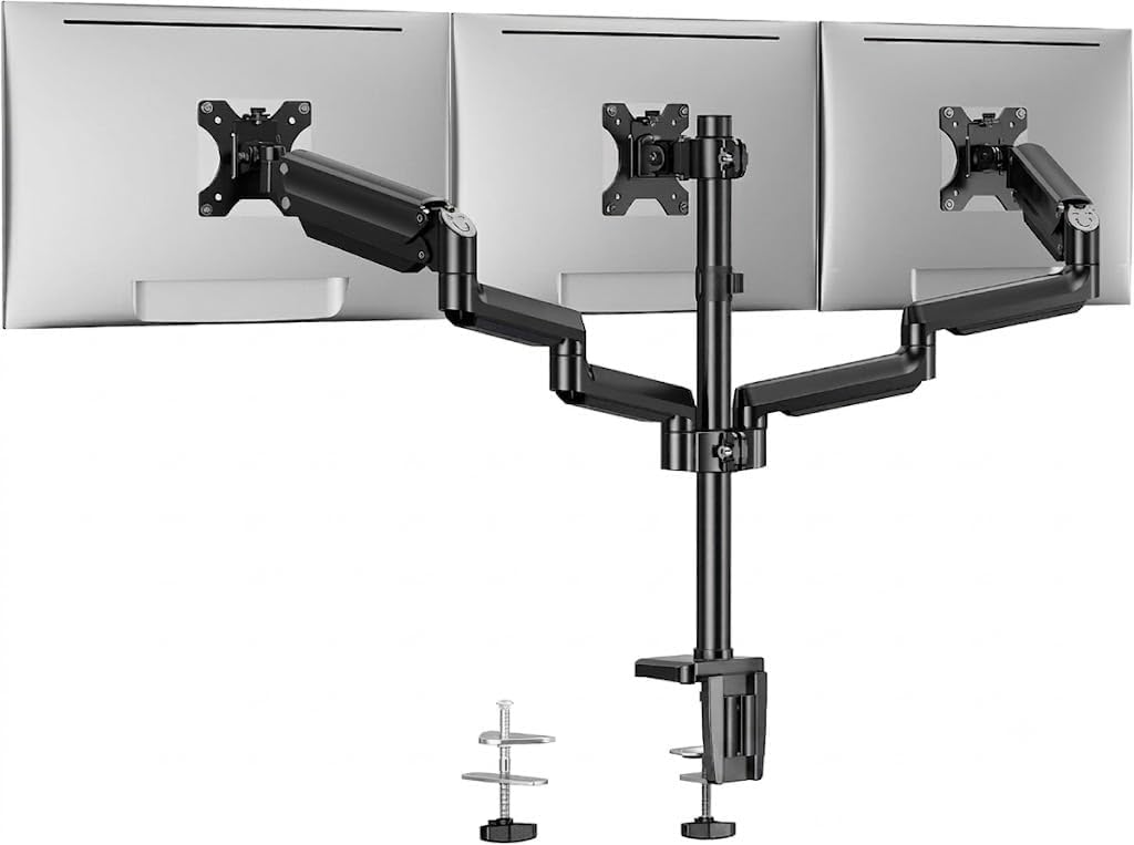 Triple Monitor Mount with USB Ports
